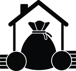 Financial security home investment wealth building symbol concept vector