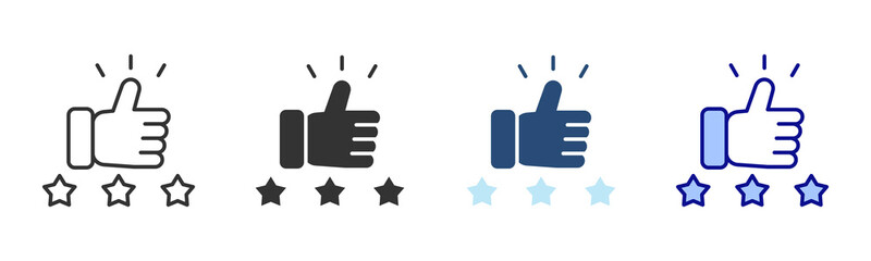 Satisfaction Icon Set. Designed In Multi Style