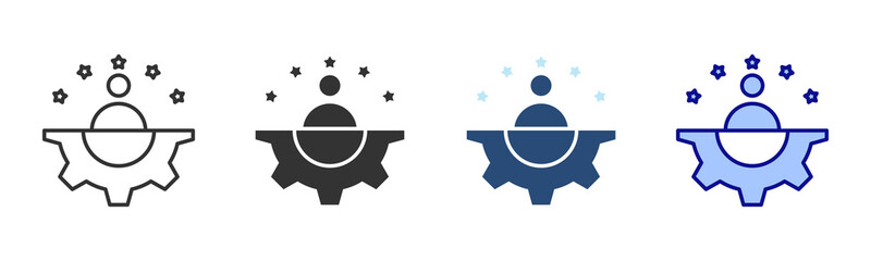 Fototapeta premium Expert Icon Set. Designed In Multi Style