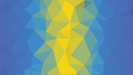 Obraz premium Abstract geometric background with blue and yellow gradient polygonal shapes
