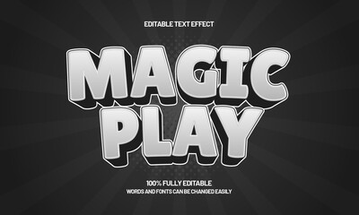 magic play editable bubble text style for kids game title © AlzamAmani