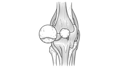 Illustration of knee joint anatomy