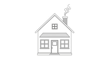 Simple house with chimney