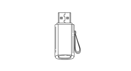 Illustration of a usb flash drive