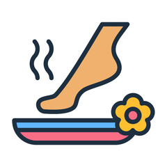 Pedicure Icon - Lineal Color