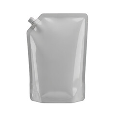 White stand up pouch with cap mockup for product display on white background