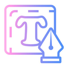 design Line Gradient Icon