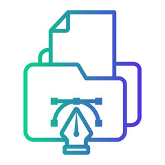 document file Line Gradient Icon