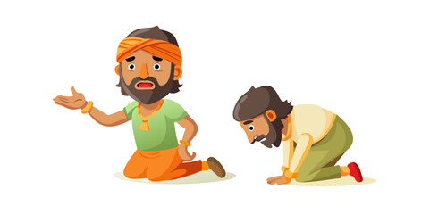 Indian man cartoon character. moral stories for the best cartoon character.
