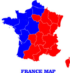 France Outline Map Vector — Blank Country Silhouette with Borders for Design, Education, and Infographics