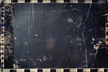 Grunge damaged photo film frame overlay template background for image montage