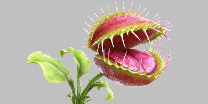 carnivorous plant - meat-eating plant with teeth - venus flytrap
