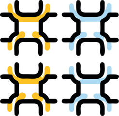 Intricate Interlaced Cybersigil Linework Seamless Texture