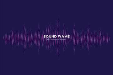 Sound wave dots background