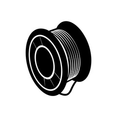 roll of rope isolated on white