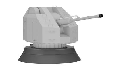 3d rendering naval gun