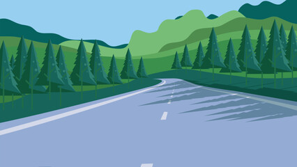 vector mountain road background