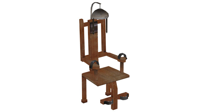 3d rendering electric chair 