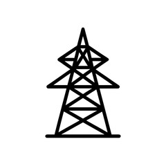 vector illustration of a tower of a power plant