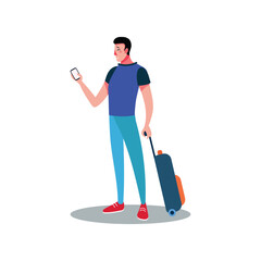 Tourist Male Character Illustration
