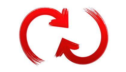 Red arrows cycle, looping back & forth on black