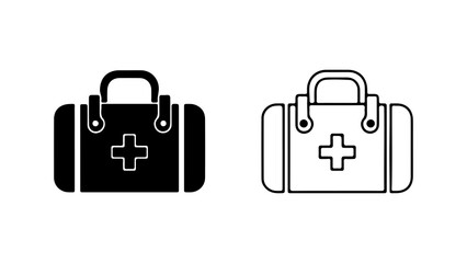 First aid kit icon with transparent background
