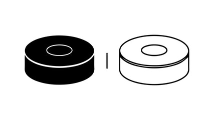 Cylindrical containers with transparent background