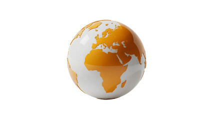 Elegant earth globe showing continents, global business concept, 3D render