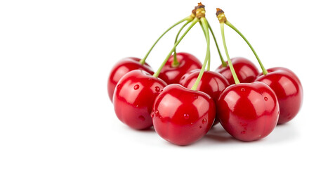 cherries on a white background