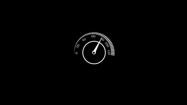Engine rpm speed meter Performance speedometer concept Loop animation with Alpha Channel