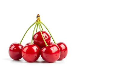cherries on white background