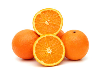 Nice fresh orange isolated on a white background