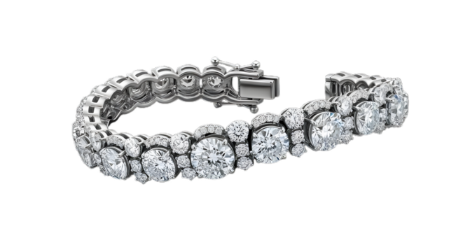 Diamond bracelet jewelry luxury fashion gemstone brilliance sparkle elegant wrist adornment glamour gift on transparent background