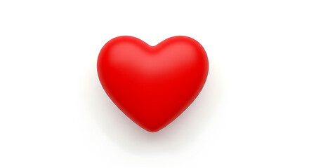 red heart isolated on white