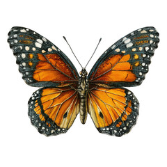 Fototapeta premium monarch butterfly vintage natural history illustration