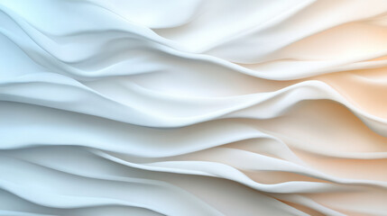Obraz premium Soft, flowing texture with gentle waves and gradients of white and orange hues evokes calmness