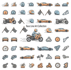 Exciting Race Competition &ndash; Speed, Power, and Determination Concept