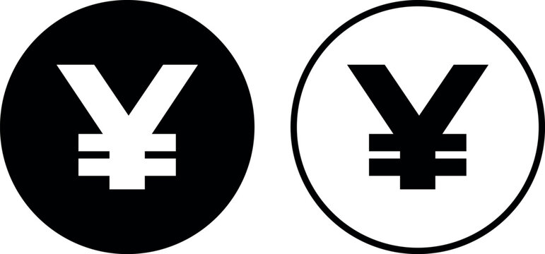 Japanese yen currency icon vector illustration isolated