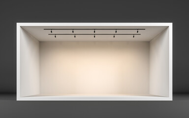 Minimalist Stage Design with Lighting – 3D Rendering