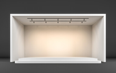 Minimalist Stage Design with Lighting – 3D Rendering