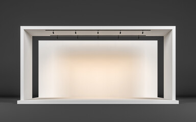 Minimalist Stage Design with Lighting – 3D Rendering