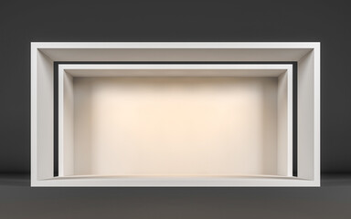 Minimalist Stage Design with Lighting – 3D Rendering