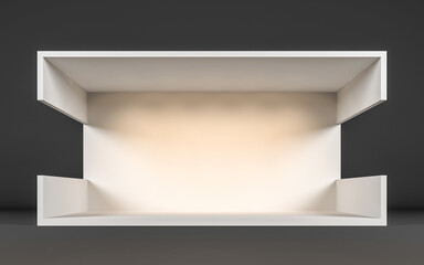 Minimalist Stage Design with Lighting – 3D Rendering