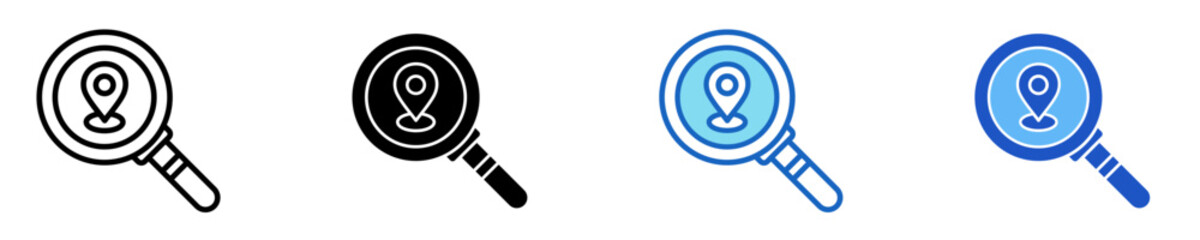 Address  Icon Set Multiple Style Collection