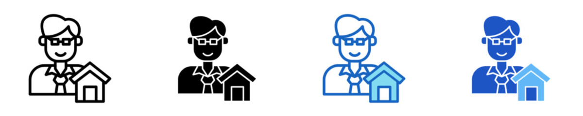 Architect  Icon Set Multiple Style Collection