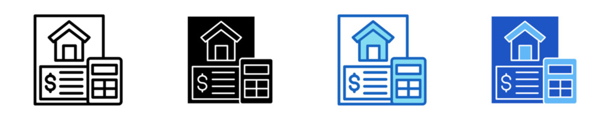 Budget  Icon Set Multiple Style Collection