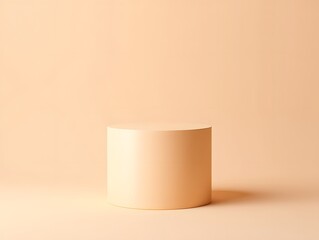 Minimal Beige Cylinder Podium