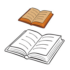 An old open book coloring page featuring aged pages, vintage details, and classic charm—perfect for book lovers to color and bring antique stories to life with creativity.
