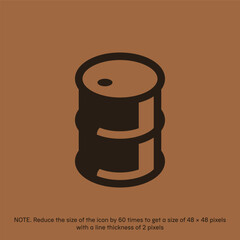 Barrel of oil. Vector icon for your presentation of infographics