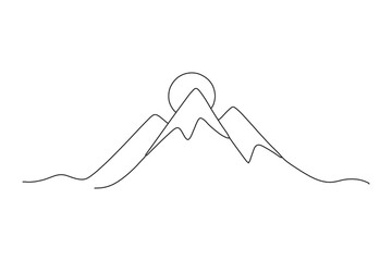 3d rendered illustration of a symbol of a mountain